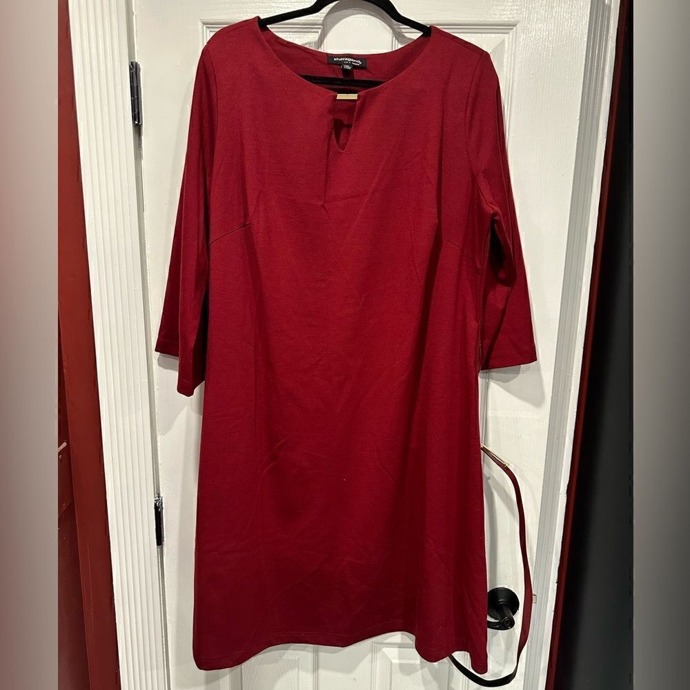 NWT Sharagano Red Dress with belt